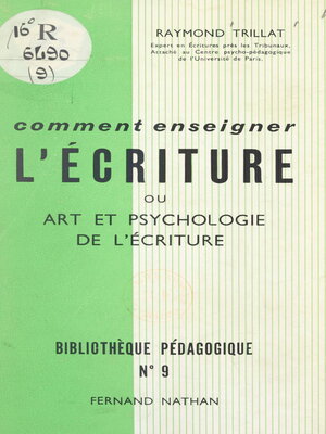cover image of Comment enseigner l'écriture